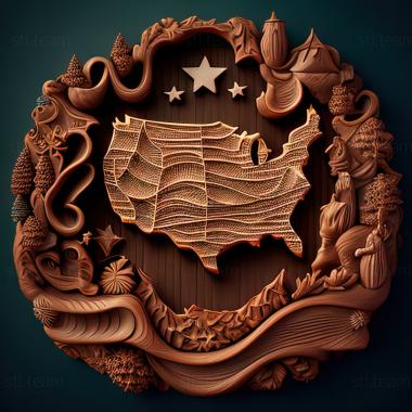 3D model United States  United States of America (STL)